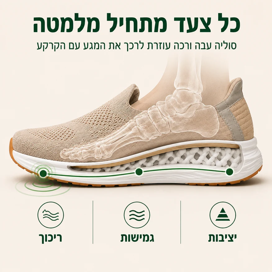 חתך של סוליית EVA בולמת זעזועים בנעלי LightStep